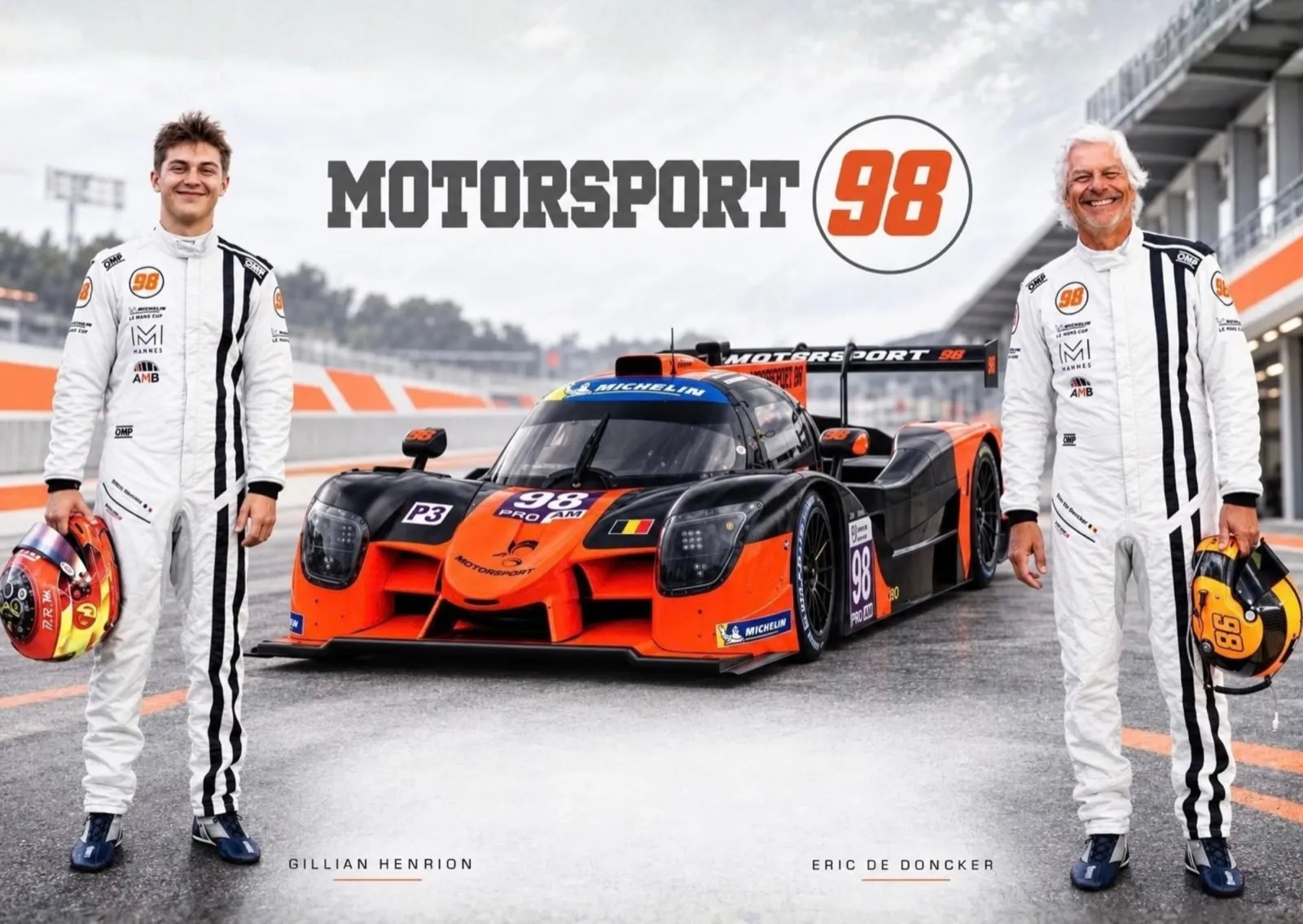 Gillian Henrion, Eric De Doncker et la LMP3 #98 Motorsport98