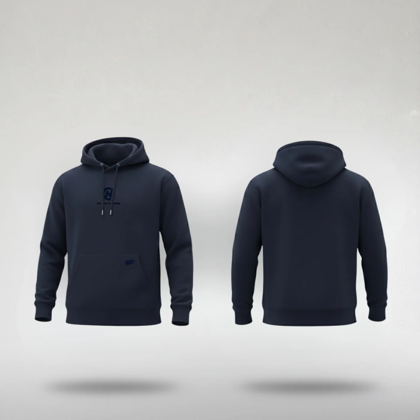 Hoodie Bleu Navy "Classic" Gillian Henrion Unisexe