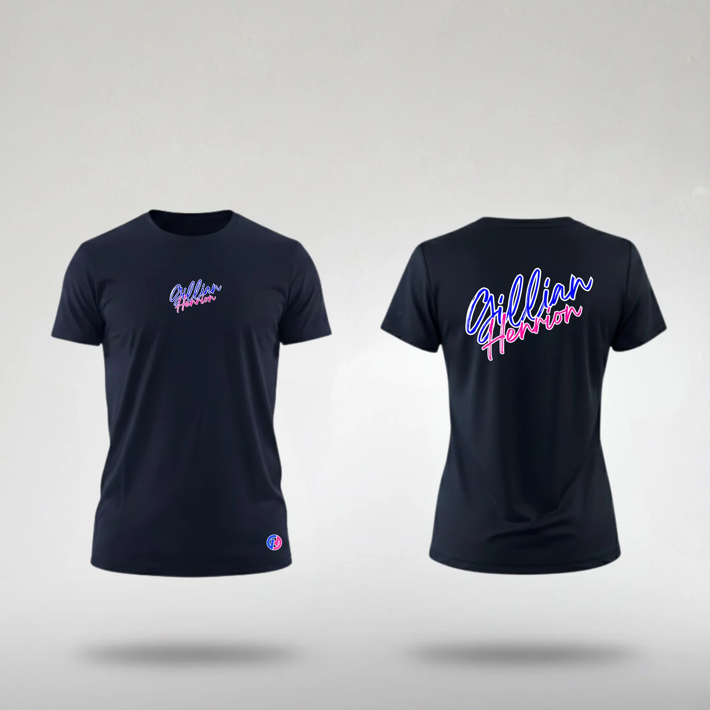 T-Shirt Bleu Navy "Signature" Gillian Henrion Unisexe
