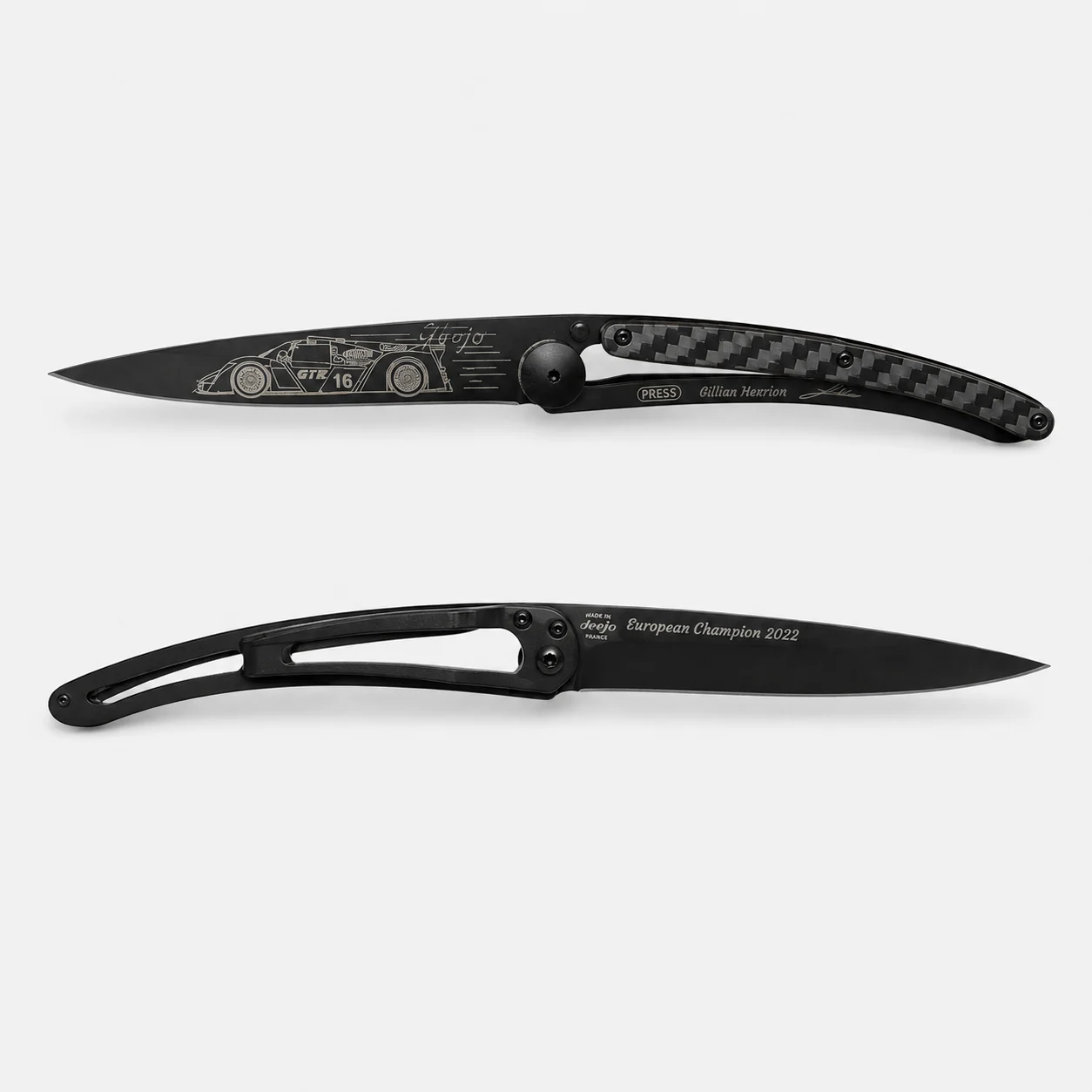 Couteaux Deejo x Gillian Henrion Titane Noir