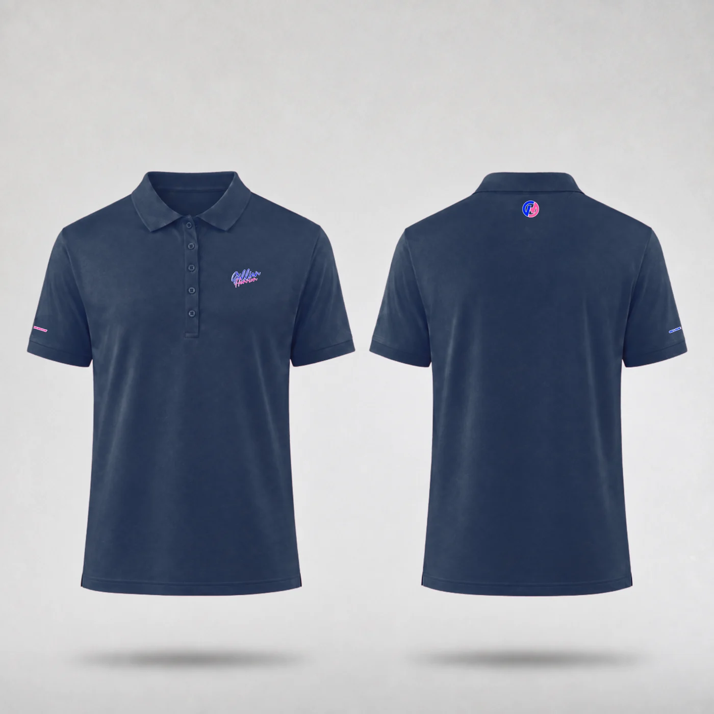 Polo Bleu Navy Homme Signature Gillian Henrion