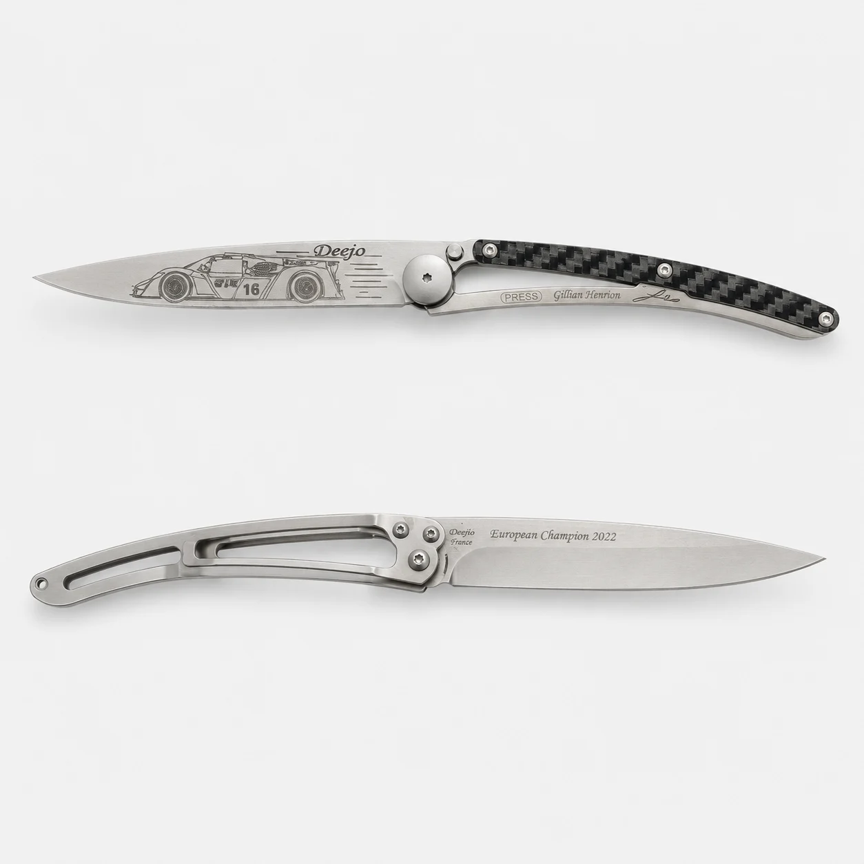 Couteaux Deejo x Gillian Henrion Titane Gris